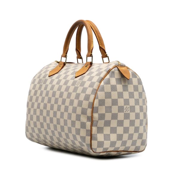 Pre-owned Louis Vuitton Damier Azur Speedy 30 White