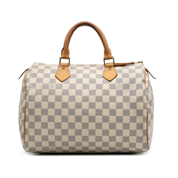 Pre-owned Louis Vuitton Damier Azur Speedy 30 White
