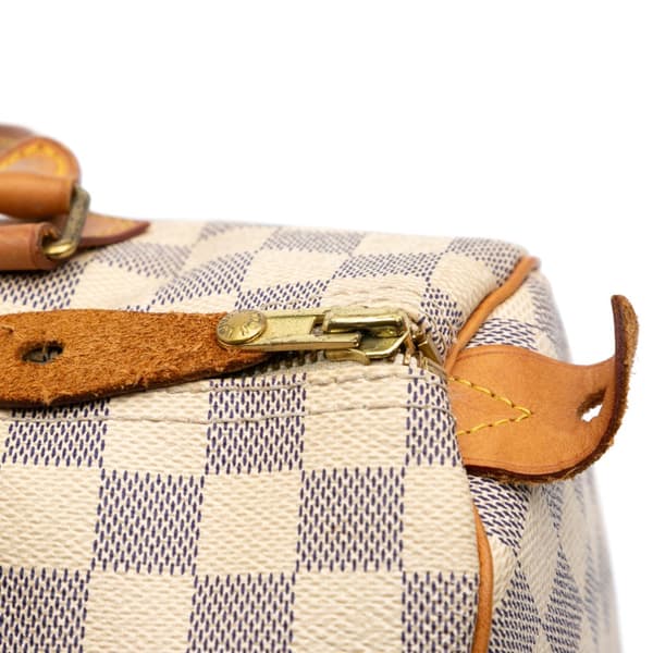 Pre-owned Louis Vuitton Damier Azur Speedy 30 White
