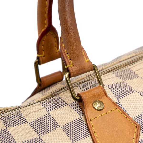 Pre-owned Louis Vuitton Damier Azur Speedy 30 White