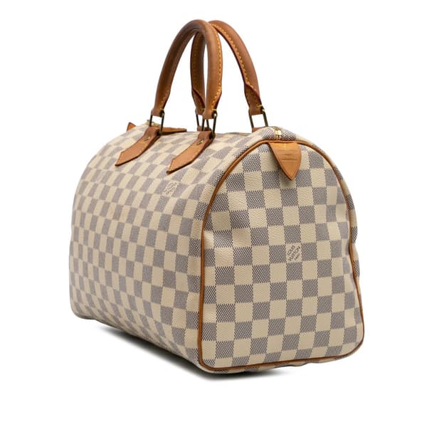 Pre-owned Louis Vuitton Damier Azur Speedy 30 White
