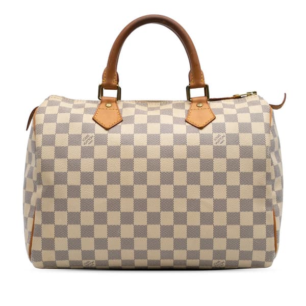 Pre-owned Louis Vuitton Damier Azur Speedy 30 White
