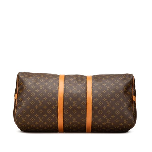 Pre-owned Louis Vuitton Monogram Keepall Bandouliere 55 Brown