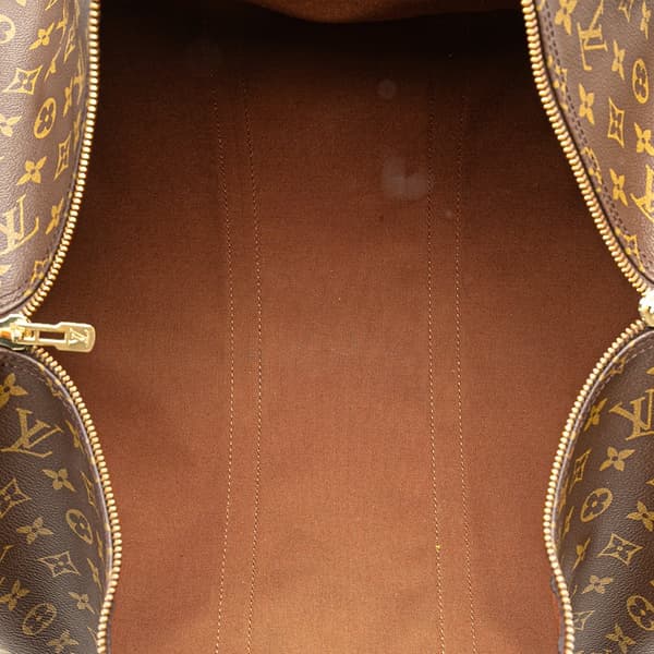 Pre-owned Louis Vuitton Monogram Keepall Bandouliere 55 Brown