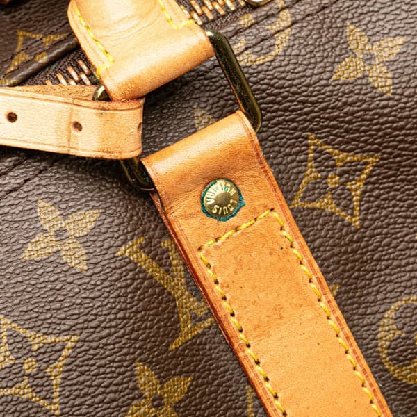 Pre-owned Louis Vuitton Monogram Keepall Bandouliere 55 Brown