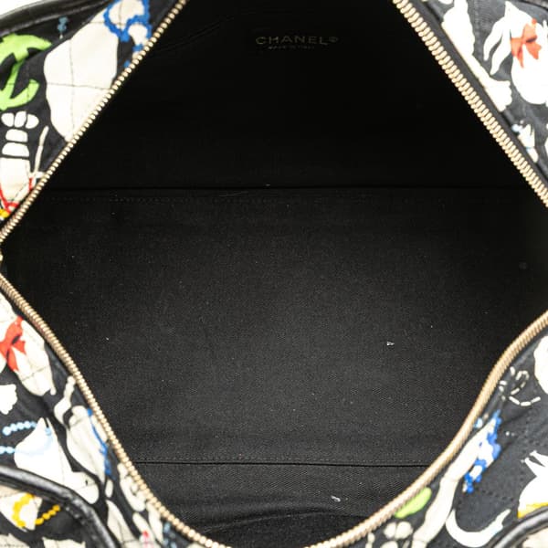Pre-owned Chanel Canvas Baby Animals Diaper Bag Black