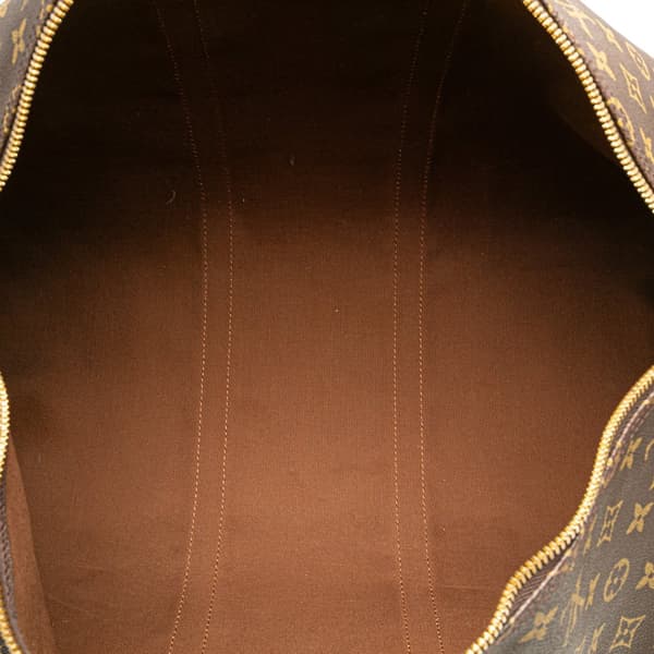 Pre-owned Louis Vuitton Monogram Keepall Bandouliere 50 Brown