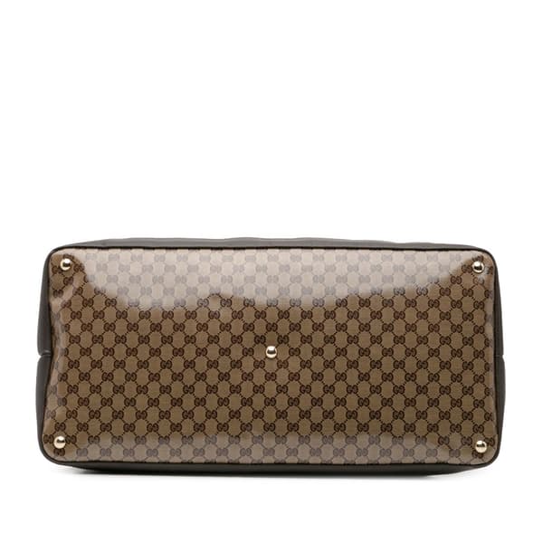 Pre-owned Gucci XL GG Crystal Travel Bag Brown