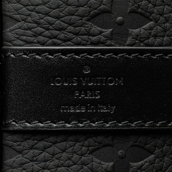Pre-owned Louis Vuitton Monogram Taurillon Keepall Bandouliere 50 Black