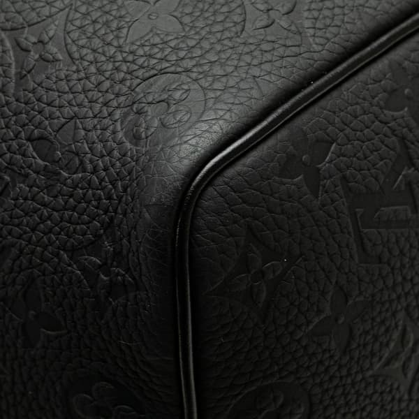 Pre-owned Louis Vuitton Monogram Taurillon Keepall Bandouliere 50 Black