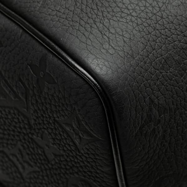 Pre-owned Louis Vuitton Monogram Taurillon Keepall Bandouliere 50 Black