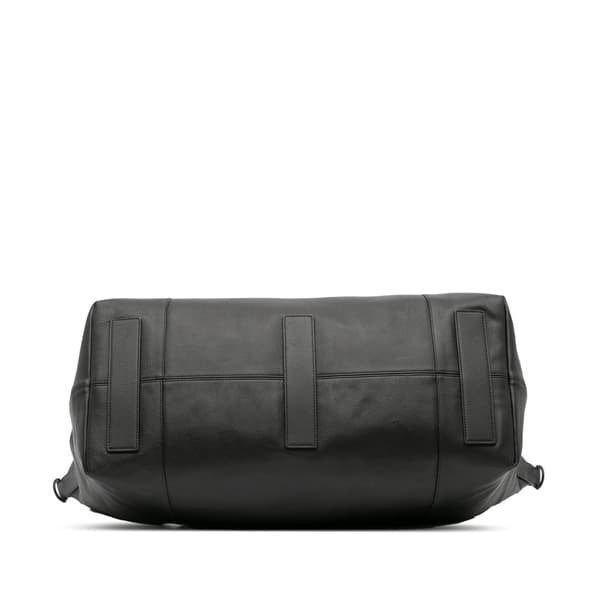 Pre-owned Balenciaga Leather Hourglass Carryall Travel Bag Black