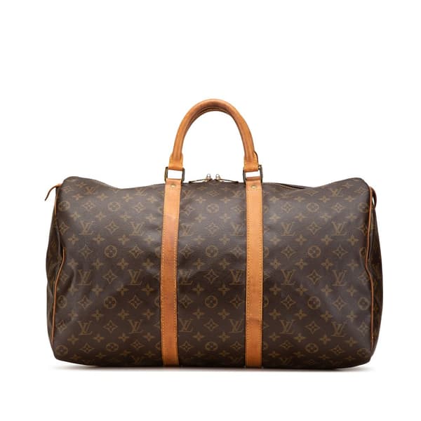 Pre-owned Louis Vuitton Monogram Keepall 50 Brown