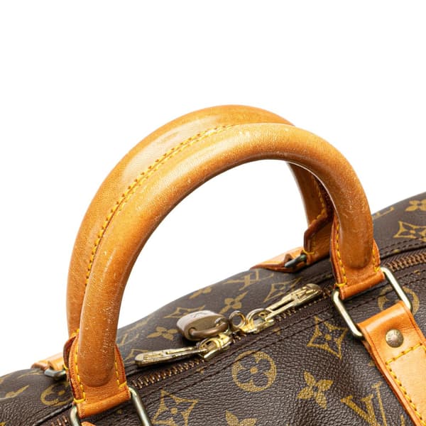 Pre-owned Louis Vuitton Monogram Keepall 50 Brown