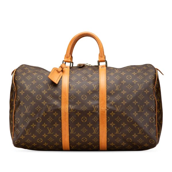 Pre-owned Louis Vuitton Monogram Keepall 50 Brown