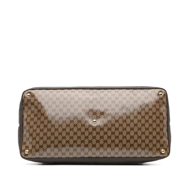 Pre-owned Gucci XL GG Crystal Travel Bag Brown
