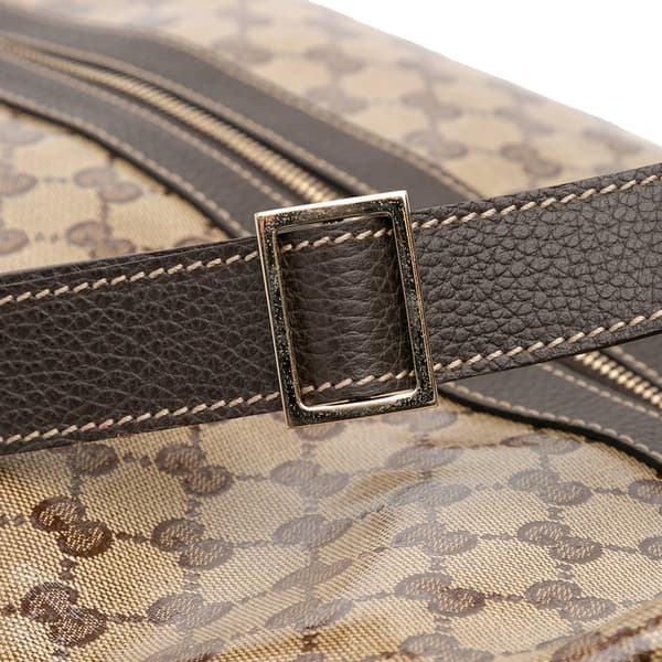 Pre-owned Gucci XL GG Crystal Travel Bag Brown