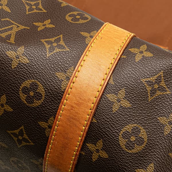 Pre-owned Louis Vuitton Monogram Keepall Bandouliere 60 Brown