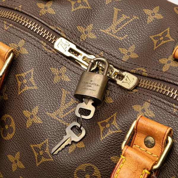 Pre-owned Louis Vuitton Monogram Keepall Bandouliere 60 Brown