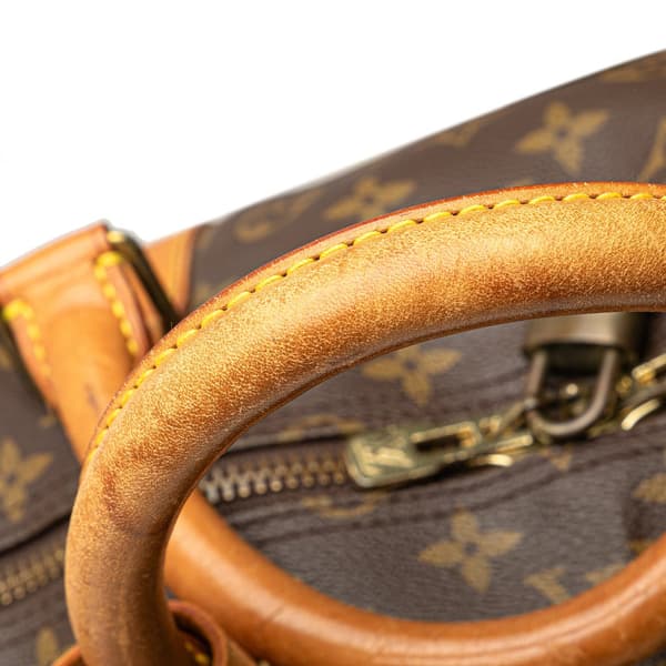 Pre-owned Louis Vuitton Monogram Keepall Bandouliere 60 Brown