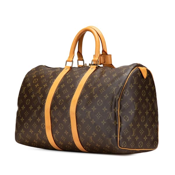 Pre-owned Louis Vuitton Monogram Keepall 45 Brown