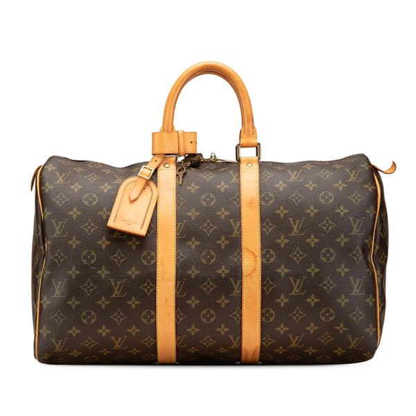 Pre-owned Louis Vuitton Monogram Keepall 45 Brown