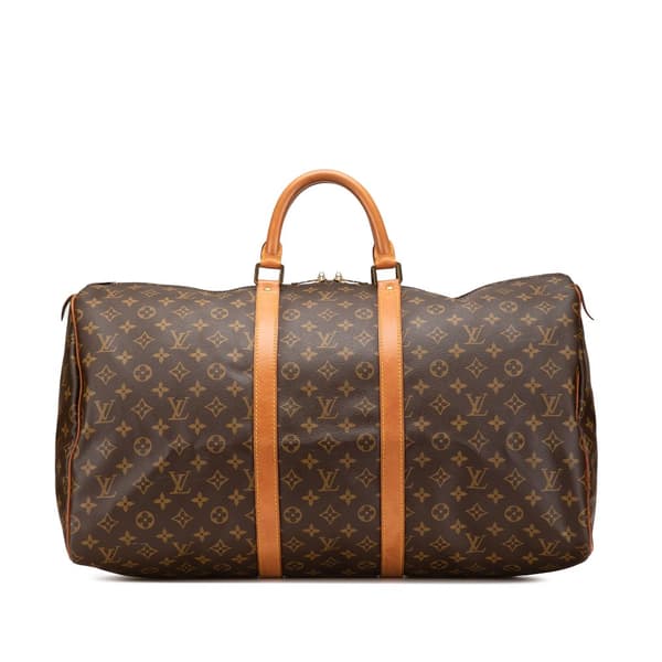 Pre-owned Louis Vuitton Monogram Keepall 55 Brown