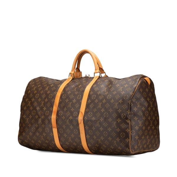Pre-owned Louis Vuitton Monogram Keepall 60 Brown