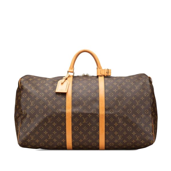 Pre-owned Louis Vuitton Monogram Keepall 60 Brown