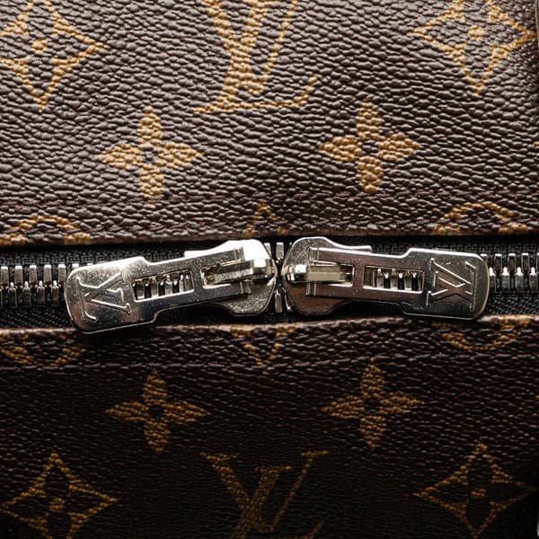 Pre-owned Louis Vuitton Monogram Macassar Keepall Bandouliere 55 Brown