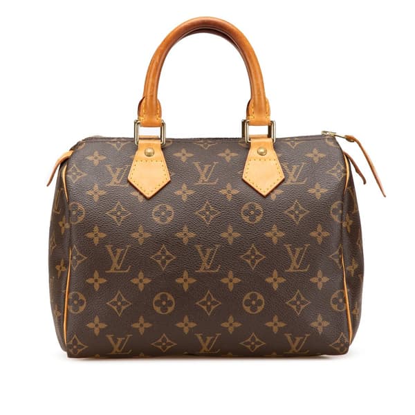 Pre-owned Louis Vuitton Monogram Speedy 25 Brown