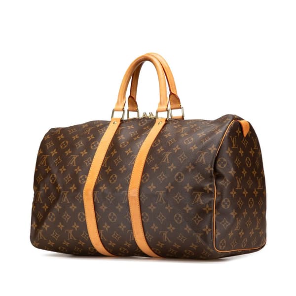 Pre-owned Louis Vuitton Monogram Keepall 45 Brown