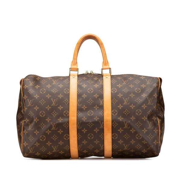 Pre-owned Louis Vuitton Monogram Keepall 45 Brown