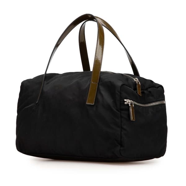 Pre-owned Prada Tessuto Boston Bag Black
