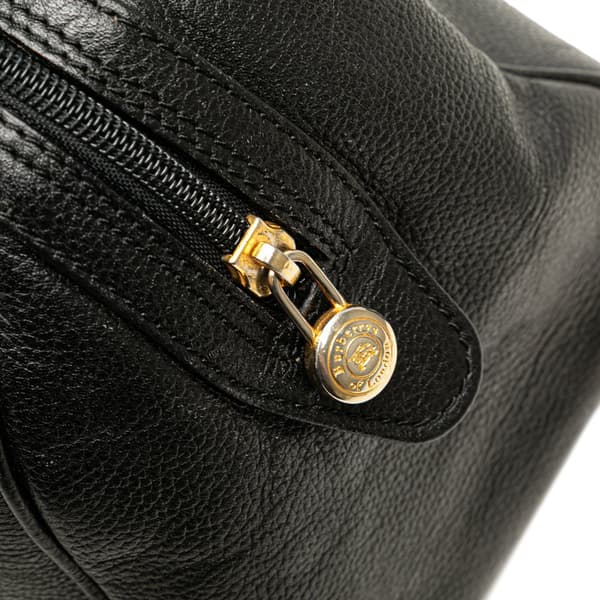 Pre-owned Burberry Leather Boston Bag Black