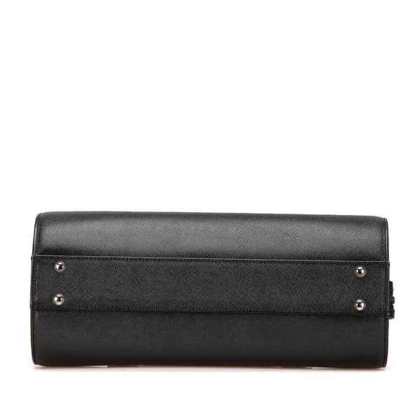 Pre-owned Burberry Leather Boston Bag Black