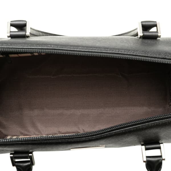 Pre-owned Burberry Leather Boston Bag Black