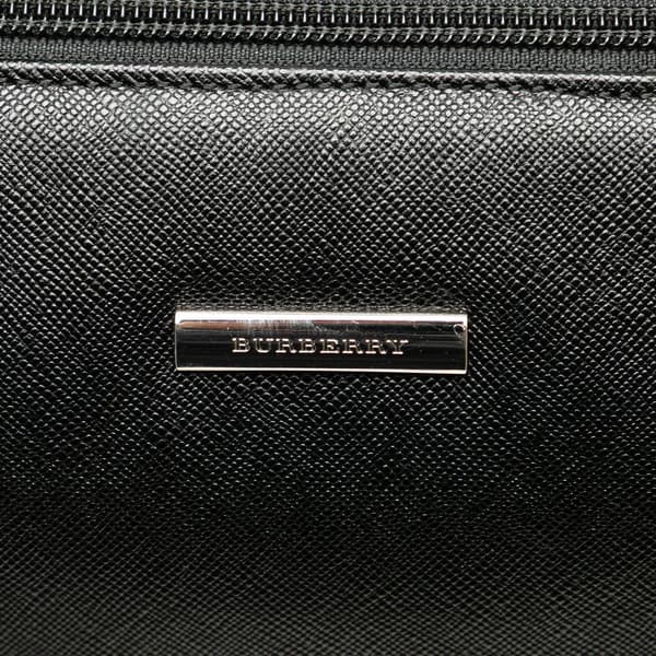 Pre-owned Burberry Leather Boston Bag Black