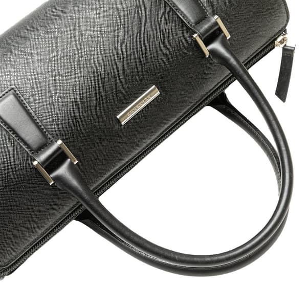 Pre-owned Burberry Leather Boston Bag Black