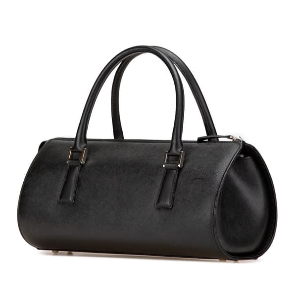 Pre-owned Burberry Leather Boston Bag Black