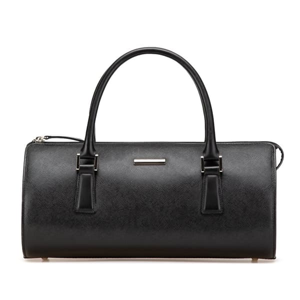 Pre-owned Burberry Leather Boston Bag Black