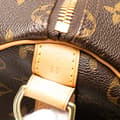 Miniatyrbild 6 av 10: Pre-owned Louis Vuitton Monogram World Tour Keepall Bandouliere 50 Brown