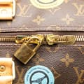 Miniatyrbild 8 av 10: Pre-owned Louis Vuitton Monogram World Tour Keepall Bandouliere 50 Brown