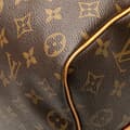 Miniatyrbild 10 av 10: Pre-owned Louis Vuitton Monogram World Tour Keepall Bandouliere 50 Brown