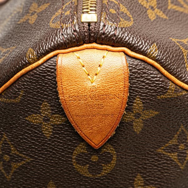 Pre-owned Louis Vuitton Monogram Speedy 35 Brown