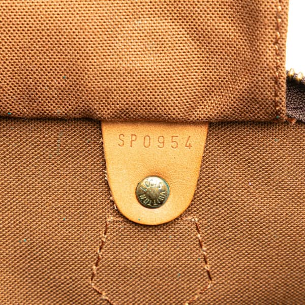 Pre-owned Louis Vuitton Monogram Speedy 35 Brown