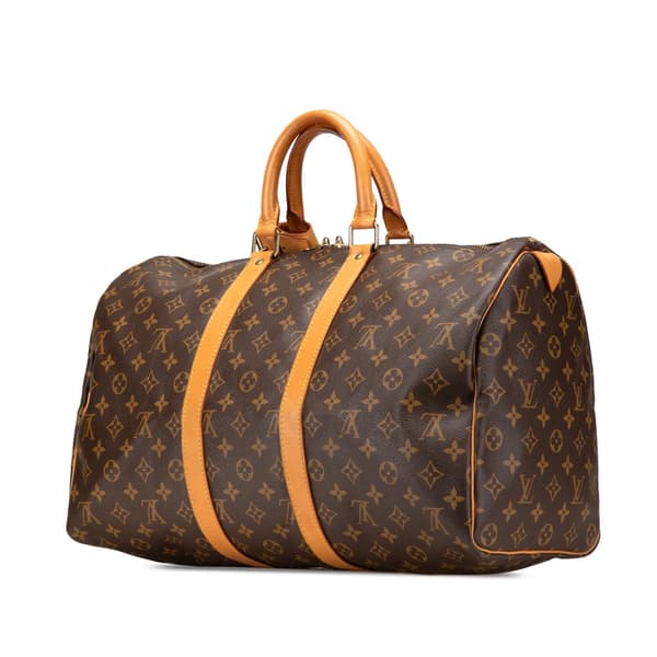 Pre-owned Louis Vuitton Monogram Keepall 45 Brown