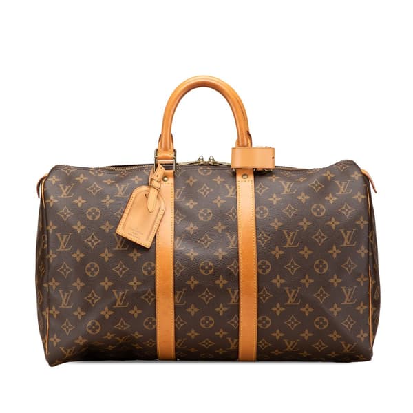 Pre-owned Louis Vuitton Monogram Keepall 45 Brown