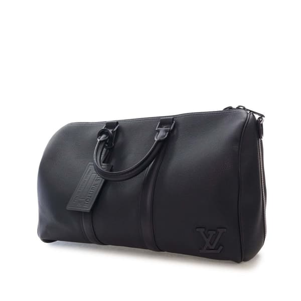 Pre-owned Louis Vuitton Aerogram Keepall Bandouliere 40 Black
