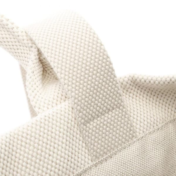 Pre-owned Gucci Canvas Web Embossed Logo Tote White
